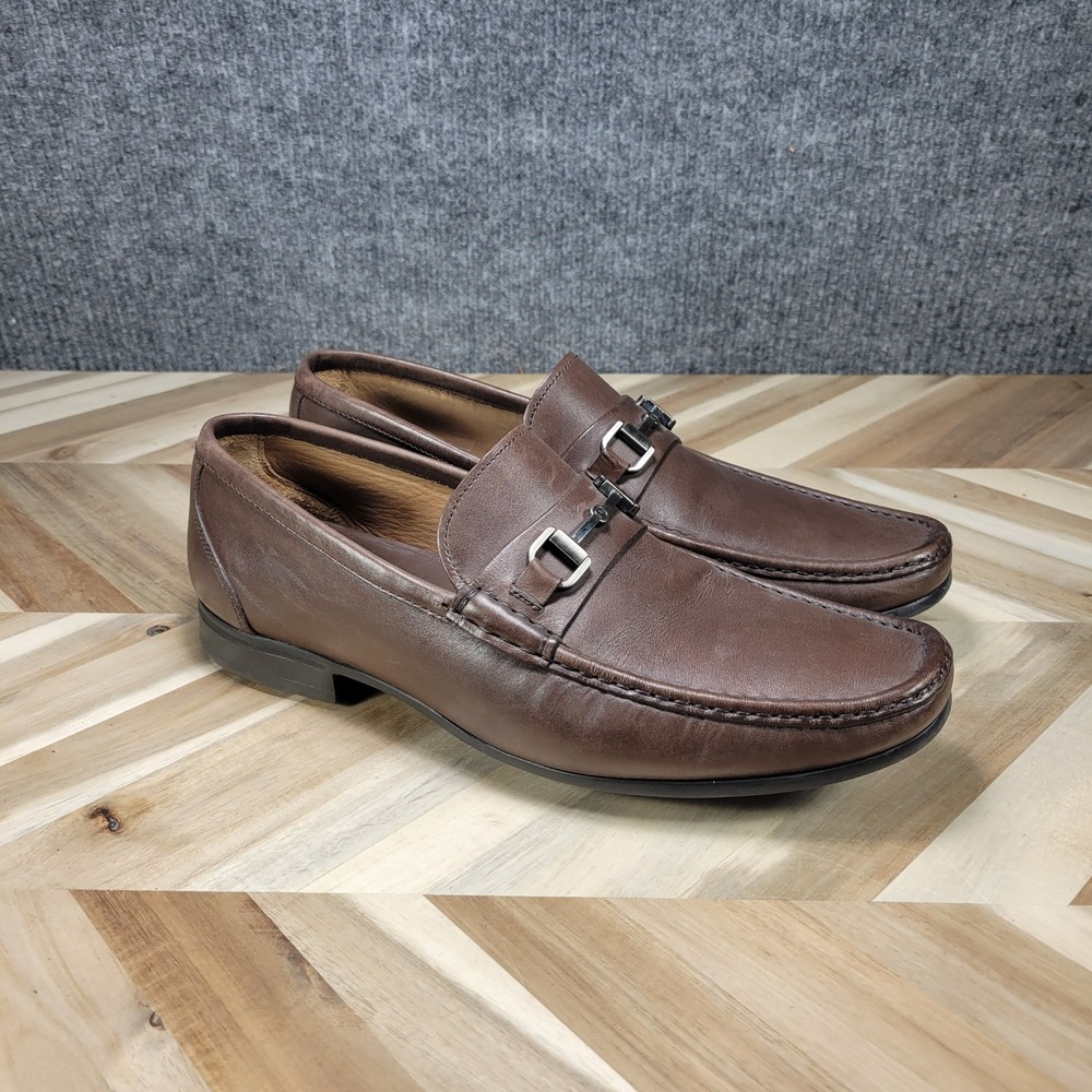 Peter Millar Crown Horse Bit Loafer Mens 10 M Brown Leather Driving Shoes Modern